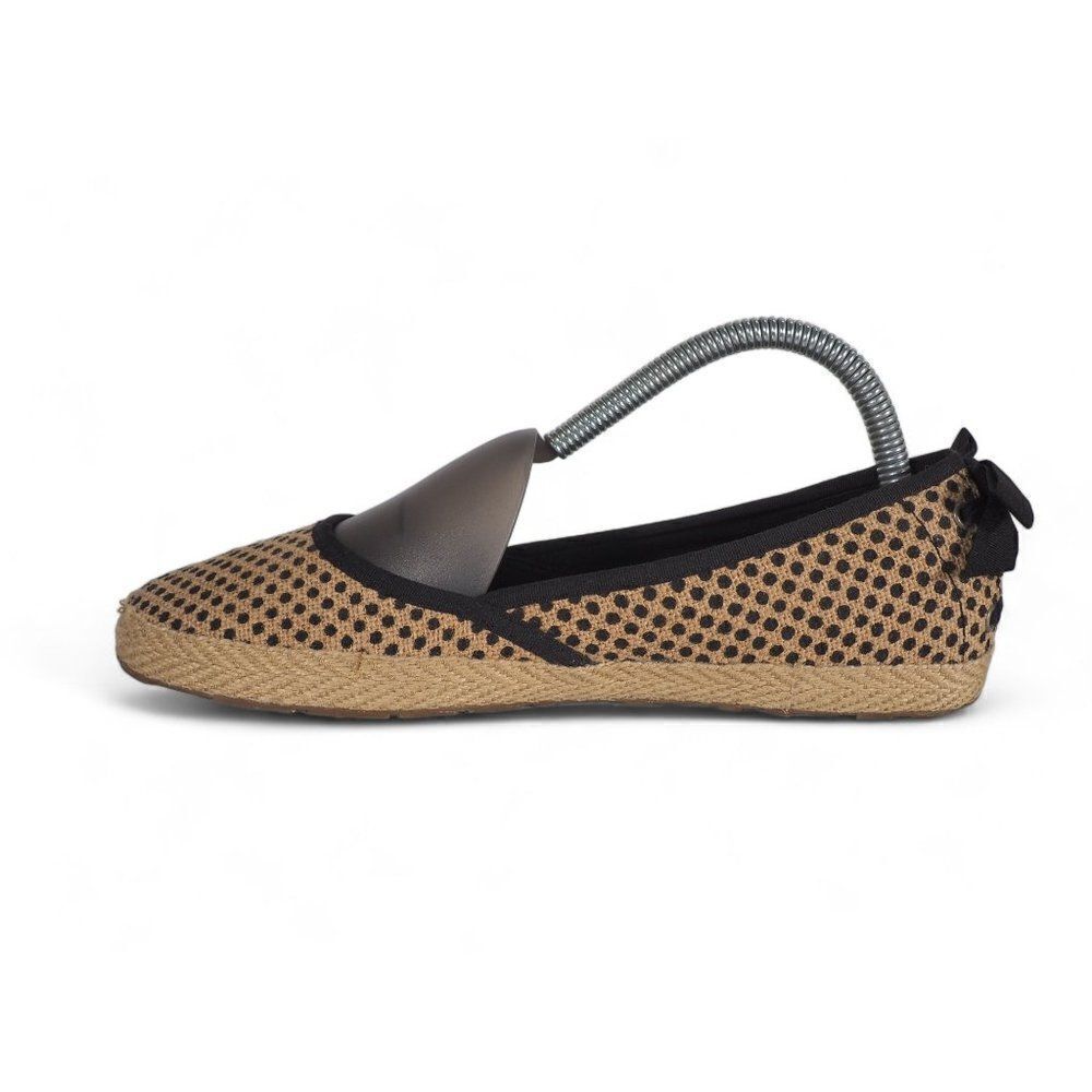 UGG Australia Indah Burlap Polka Dot Ballet‎ Flats Tan / Black 1004329 Women's 8 - Picture 6 of 11